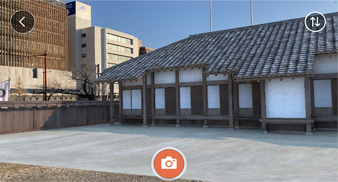 「浜松城VR・ARツアー」のAR画面