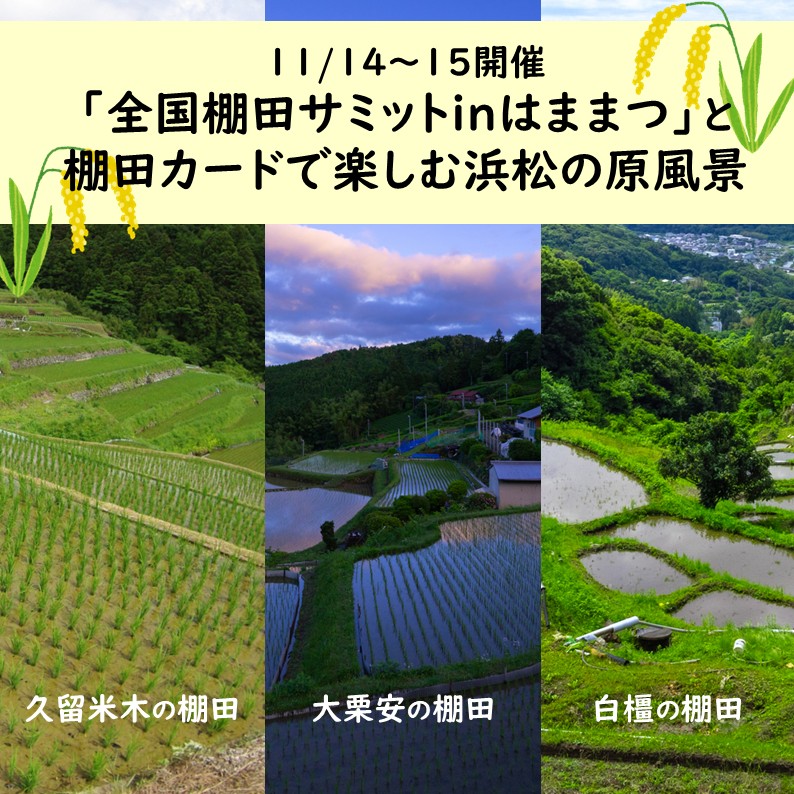 11/14～15開催「全国棚田サミットinはままつ」と棚田カードで楽しむ